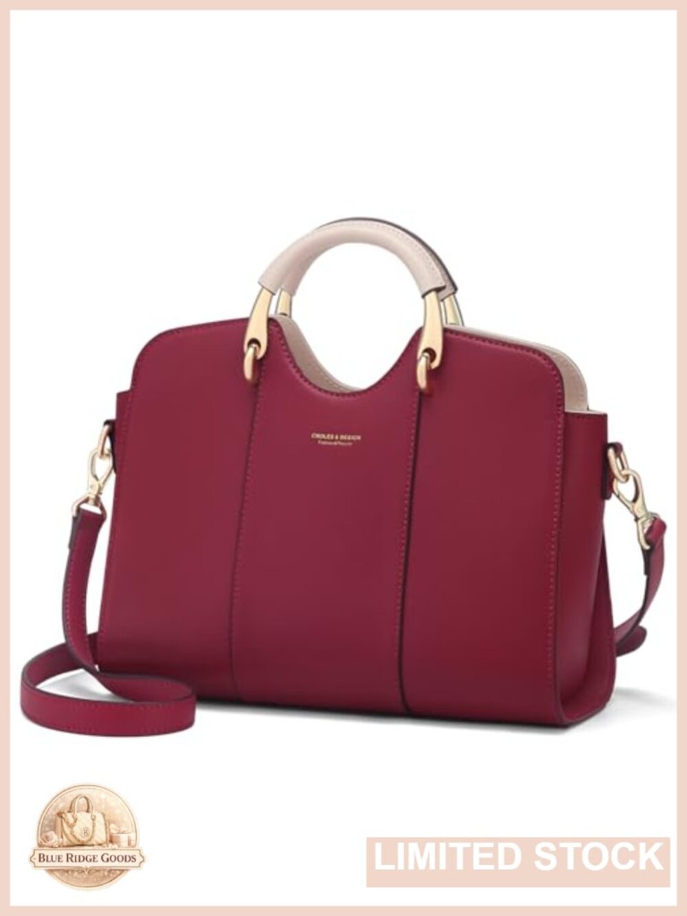 Genuine Leather Satchel Tote Crossbody Bag Waterproof